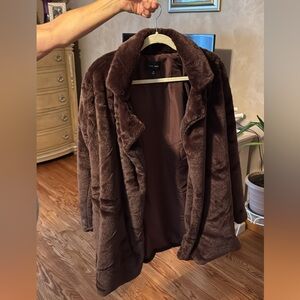Faux Fur Coat Size M